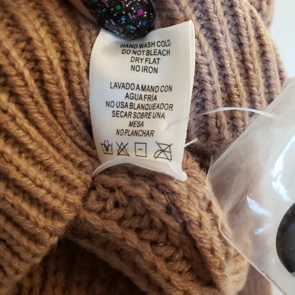 NWT Love Tree Cable Knit Cardigan Sweater, Size L, Mauve Pink - Picture 6 of 6